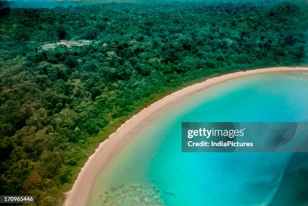 Aerial view of Andaman and Nicobar islands, India.