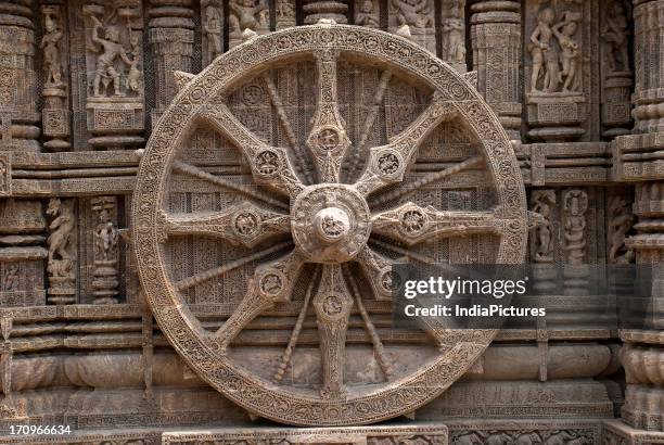 The famous Chariot Wheel at Konark Sun Temple, Konark, Puri circuit, Orissa, India.
