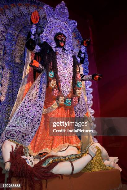 Goddess Kali, Kali Puja Festival, Kolkata, West Bengal, India.