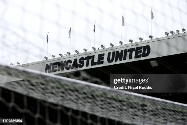 General view inside the stadium prior to the Premier League match between Newcastle United and Burnley FC at St. James Park on September 30, 2023 in...