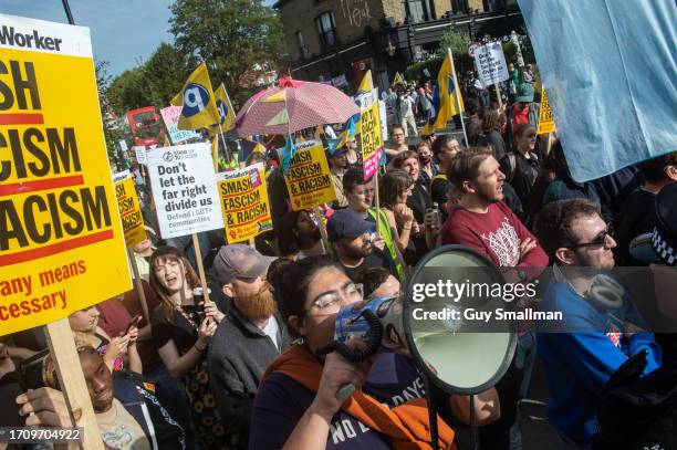 Counter protest held against the presence of Turning Point UK, and in support of drag queen story hour, organised by Stand Up To Racism and other...