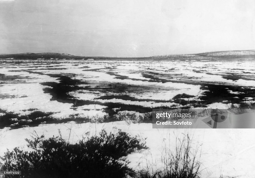 Fall 1908 The site of the tunguska meteorite fall of 1908 in siberia as it ...