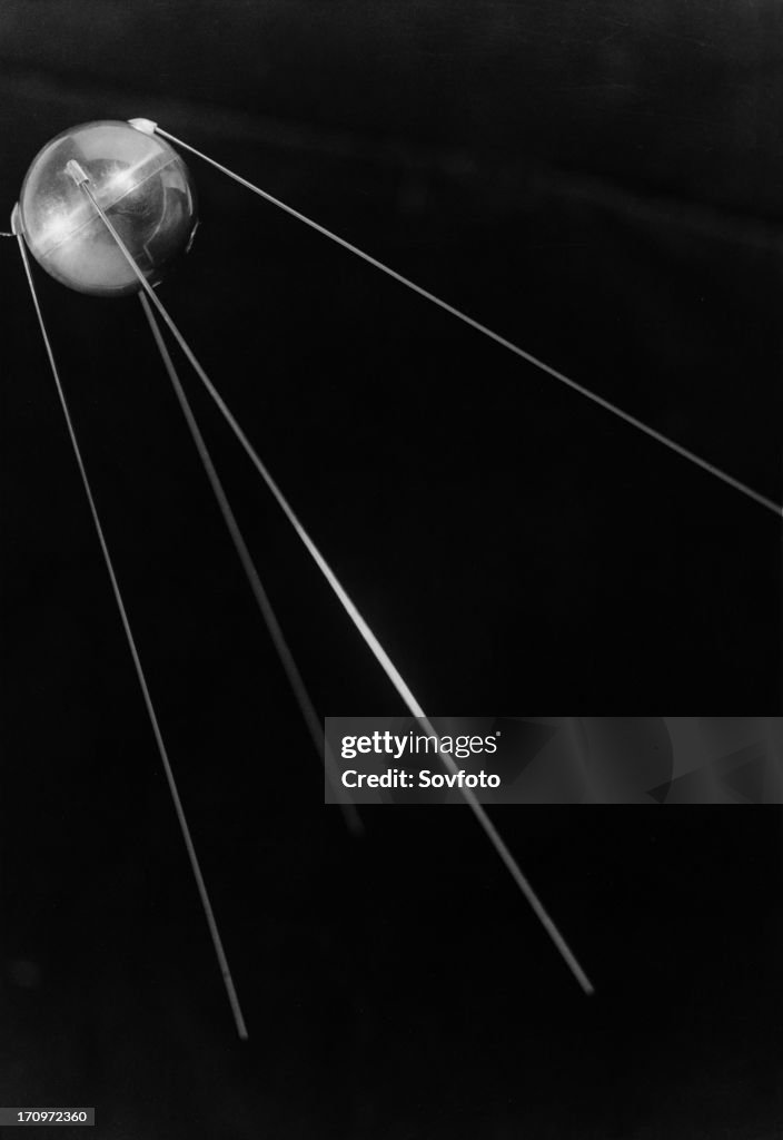 Sputnik 1, the first artificial earth satellite, launched by the ...