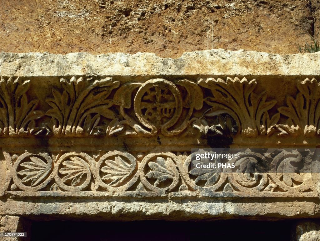 Byzantine Art. Serjilla. Chi Rho. Syria. Western Asia.