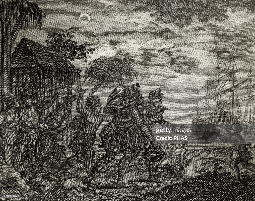 Discovery of America. Second Voyage of Columbus. Jamaica. 15th century. Engraving.