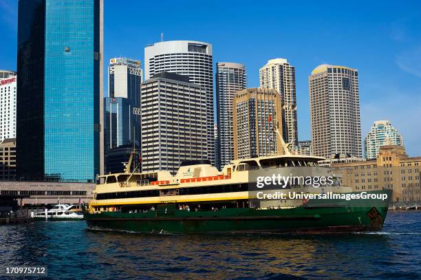 Freshwater ferry, Sydney Harbour, Circular Quay, Sydney, New South Wales, NSW, Australia.