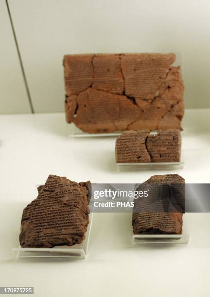 Cuneiform writing. Clay tablets written with prayers and rituals against the "evil eye" and the vision of the underworld. 9th-7th Centuries B.C....