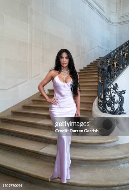 Kim Kardashian attends the Victoria Beckham SS24 fashion show during Paris Fashion Week on September 29, 2023 in Paris, France.