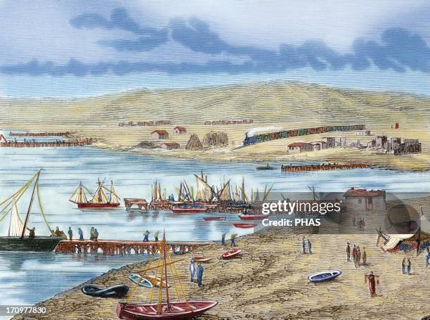 History of Bulgaria. 19th century. Varna. Main port and stronghold of the Turks in the western Black Sea coast during the Russian-Turkish War ....