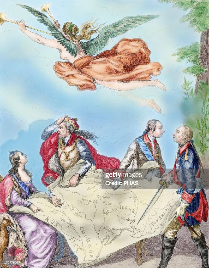 Allegory of the 1st partition of Poland. 1772.