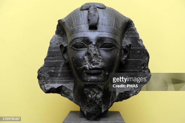 Amenhotep II or Amenophis II. Seventh Pharaoh of the 18th dynasty of Egypt. His reign is usually dated from 1427 to 1401 BC. New Kingdom. Bust....