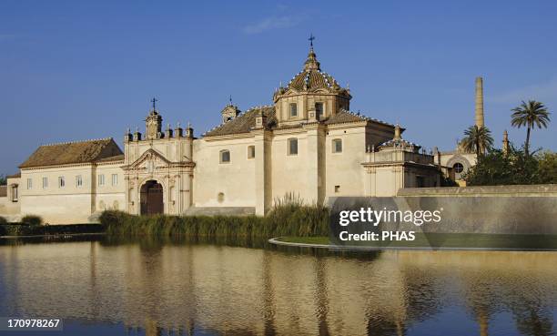 Spain. Andalusia. Seville. Island of the Charterhouse. Monastery of Our Lady of the Caves, founded in 1399 by Gonzalo de Mena, Archbishop of Seville....