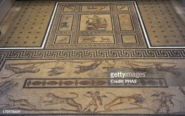 Mosaic of Orpheus. Miletus. Pergamon Museum. Berlin. Germany.
