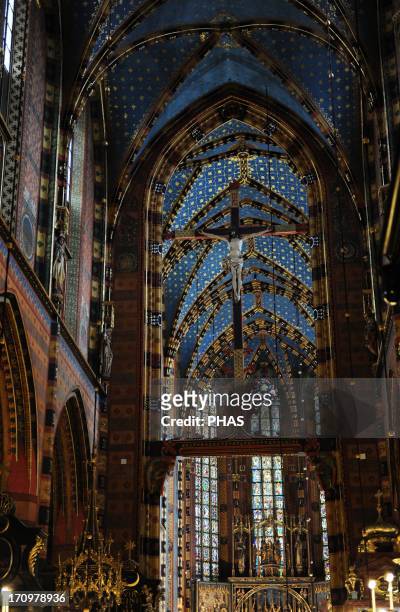 Gothic Art. Poland. Wawel Cathedral. Built between 1320 and 1364. Interior. Krakow. UNESCO World Heritage Site.