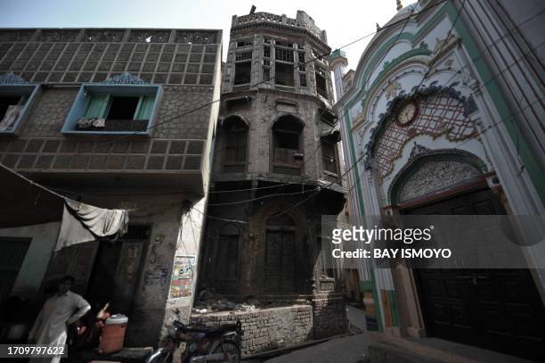 Historical buildings are pictured in the old town section of Multan on March 17, 2012. Multan, one of the oldest cities in the Asian subcontinent and...