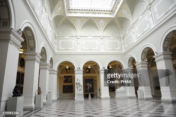 Hungary. Budapest. Museum of Fine Arts. Built by Albert Schickedanz and Fulop Herzog . 1900-1906. Interior. Hall.