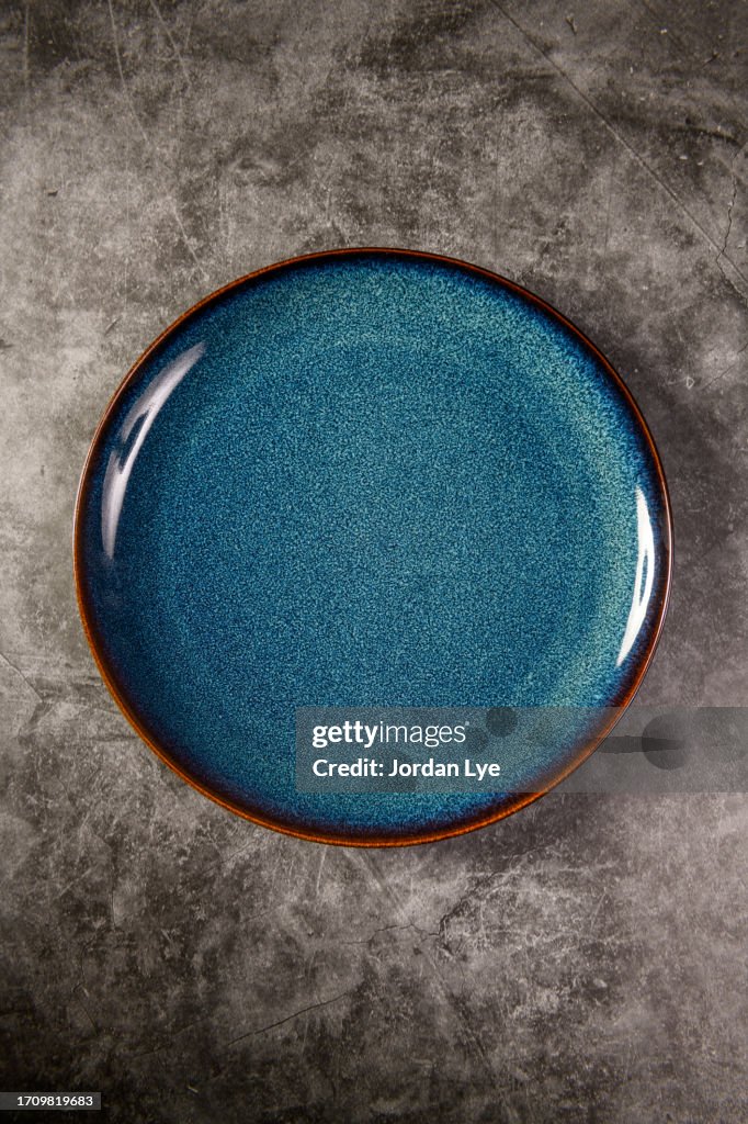 Directly above shot of empty plate on table