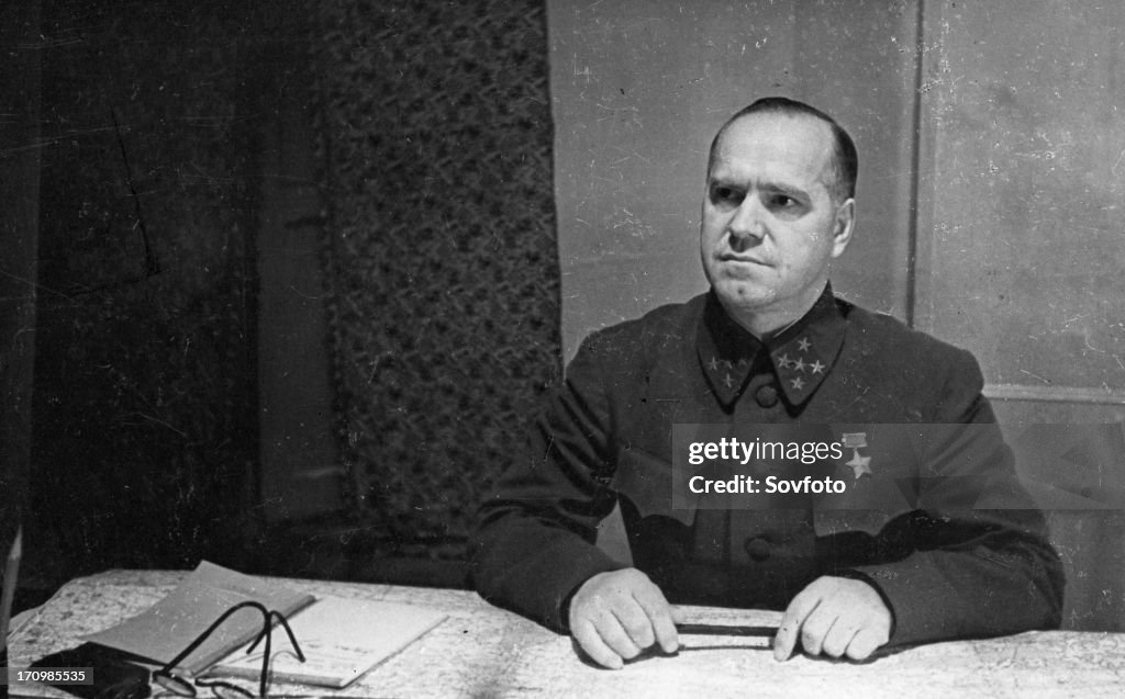 World war 2, soviet army general georgy zhukov, april 1942.