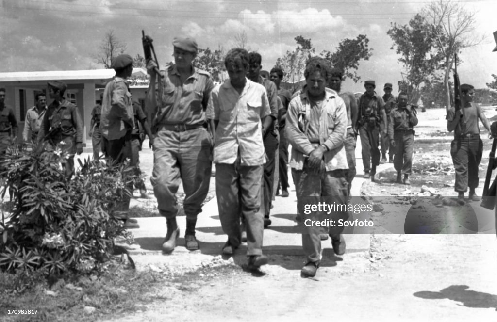 Bay of pigs, 1961, captured mercenaries during the bay of pigs invasion.