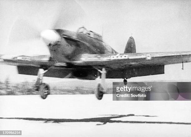 British hawker hurricanes landing in the ussr during world war 2.
