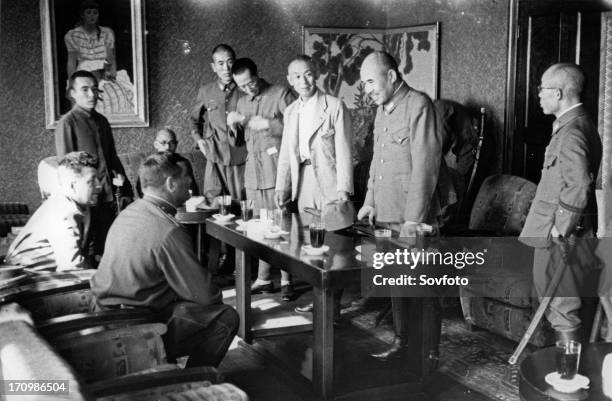 Operation august storm , the terms of japan's surrender to the soviet union are being negotiated, manchuria, august 1945.