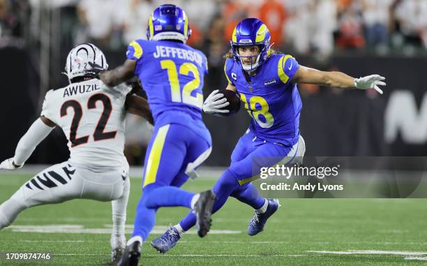 Ben Skowonek of the Los Angeles Rams against the Cincinnati Bengals at Paycor Stadium on September 25, 2023 in Cincinnati, Ohio.