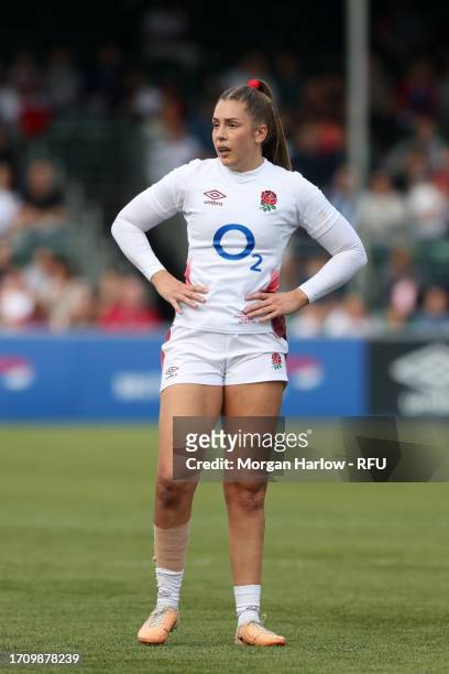 Holly Aitchison of England during the Women's International match between England Red Roses and Canada at StoneX Stadium on September 30, 2023 in...