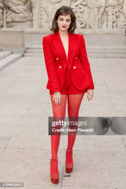 Beatrice Granno attends the Elie Saab Womenswear Spring/Summer 2024 show as part of Paris Fashion Week on September 30, 2023 in Paris, France.