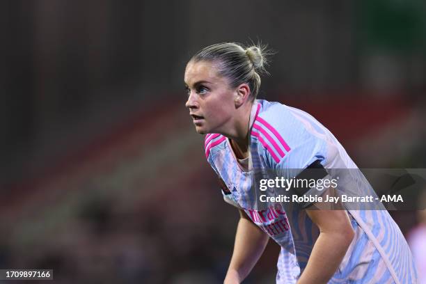 Alessia Russo of Arsenal Women during the Barclays Womens Super League match between Manchester United and Arsenal FC at Leigh Sports Village on...