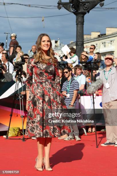 Designer Kira Plastinina attends the Moscow International Film Festival on opening night on June 20, 2013 at Pushkinsky Cinema in Moscow, Russia.