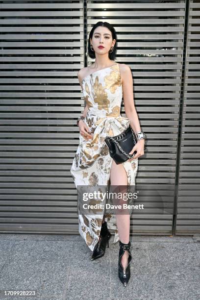 Ayaka Miyoshi attends the Alexander McQueen SS24 show during Paris Fashion Week at Le Carreau du Temple on September 30, 2023 in Paris, France.