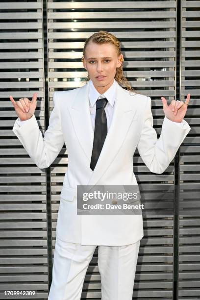 Lauren Wasser attends the Alexander McQueen SS24 show during Paris Fashion Week at Le Carreau du Temple on September 30, 2023 in Paris, France.