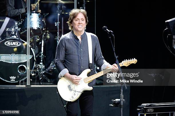 John McFee of The Doobie Brothers performs on stage at The Greek Theatre on June 20, 2013 in Los Angeles, California.