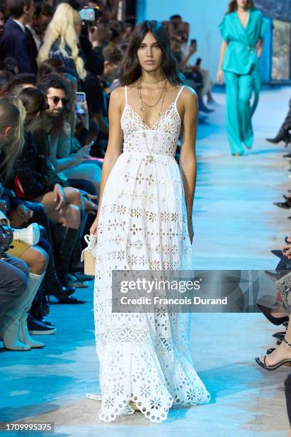 Model walks the runway during the Elie Saab Womenswear Spring/Summer 2024 show as part of Paris Fashion Week on September 30, 2023 in Paris, France.