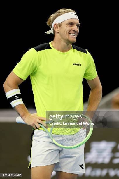 Alejandro Davidovich Fokina of Spain react during the Men's Singles Round of 16 match against Alexander Zverev of Germany on day 5 of the 2023 China...