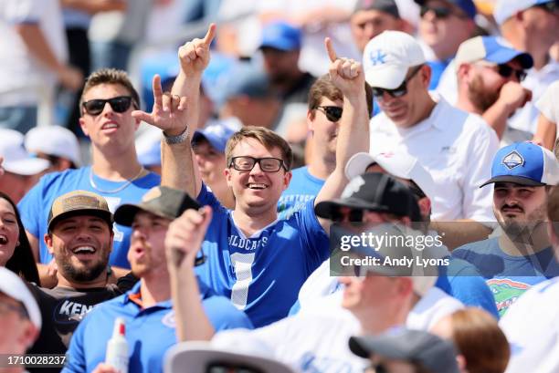 Kentucky Wildcats fans against the Florida Gators at Kroger Field on September 30, 2023 in Lexington, Kentucky.