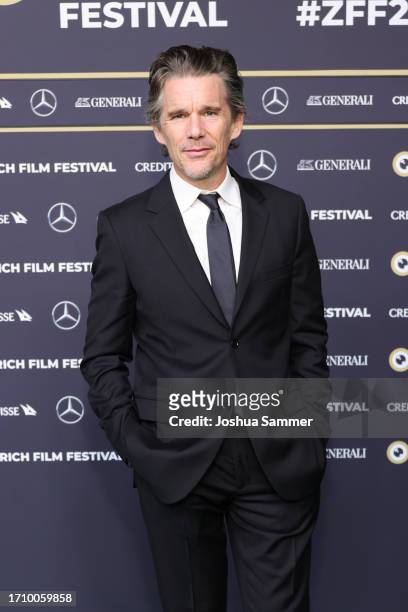 Ethan Hawke attends the premiere of "Wildcat" during the 19th Zurich Film Festival at Kino Corso on September 30, 2023 in Zurich, Switzerland.