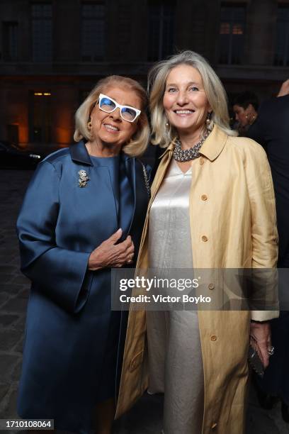 Maria-Grazia Valli and Maria Sole Pantanella attend the Chevalier de l’Ordre des Arts et des Lettres ceremony at Musée National Picasso-Paris on...