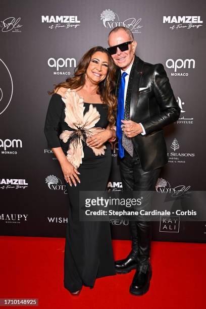 Maria Bravo and Jean Claude Jitrois attend the 11th Eva Longoria X Global Gift during the Paris Fashion Week at Four Seasons Hotel George V on...