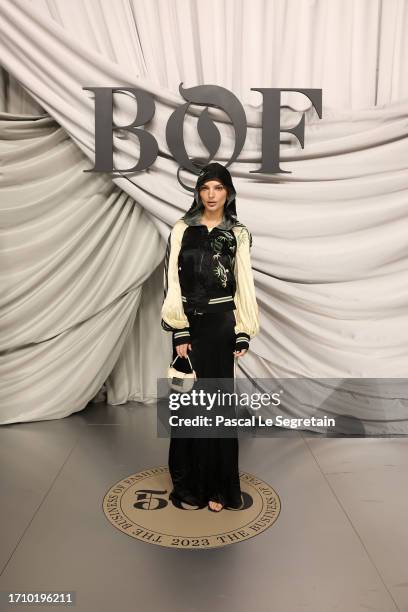 Emily Ratajkowski attends the #BoF500 Gala during Paris Fashion Week at Shangri-La Hotel Paris on September 30, 2023 in Paris, France.