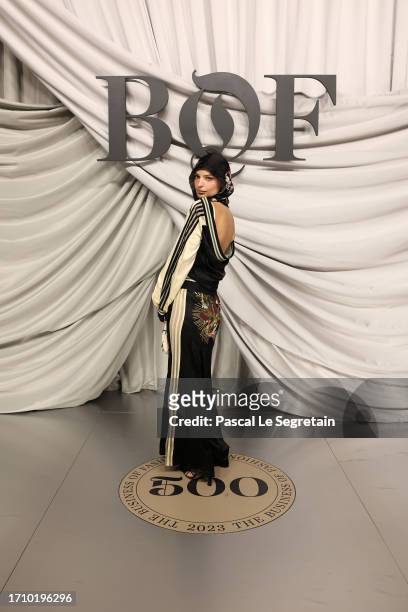 Emily Ratajkowski attends the #BoF500 Gala during Paris Fashion Week at Shangri-La Hotel Paris on September 30, 2023 in Paris, France.