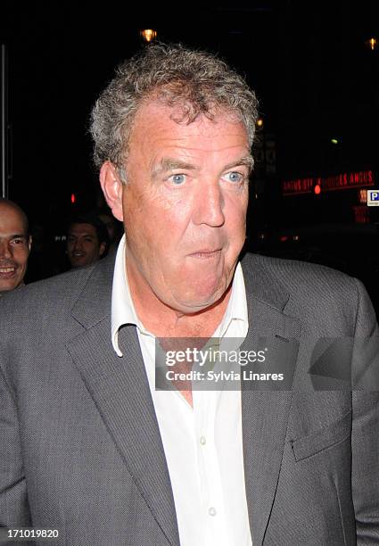 Jeremy Clarkson leaving Cafe de Paris Club on June 20, 2013 in London, England.