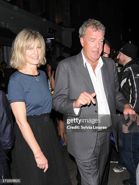 Jeremy Clarkson leaving Cafe de Paris Club on June 20, 2013 in London, England.