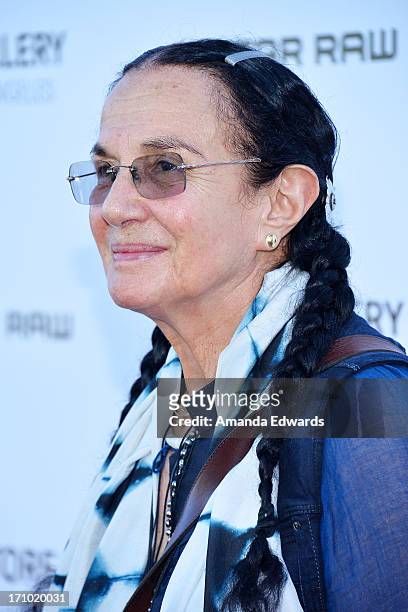 Photographer Mary Ellen Mark arrives at the Leica Store Los Angeles Grand Opening at Leica on June 20, 2013 in Los Angeles, California.