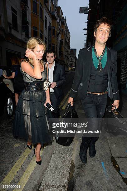 Kate Moss leaving Cafe De Paris on June 20, 2013 in London, England.