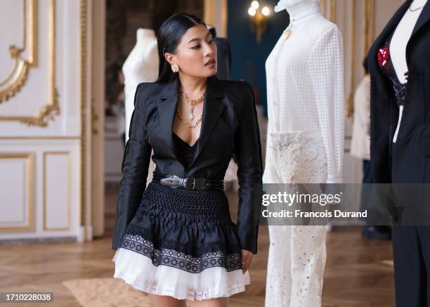 Princess Sirivannavari Nariratana attends the Sirivannavari Nariratana Womenswear Spring/Summer 2024 presentation as part of Paris Fashion Week on...