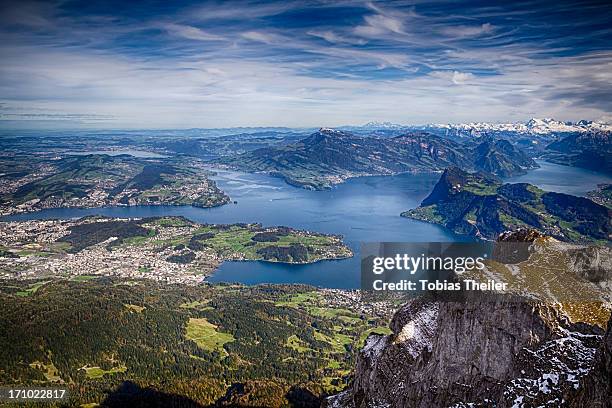 heart of switzerland - lake lucerne - lake lucerne stock pictures, royalty-free photos & images