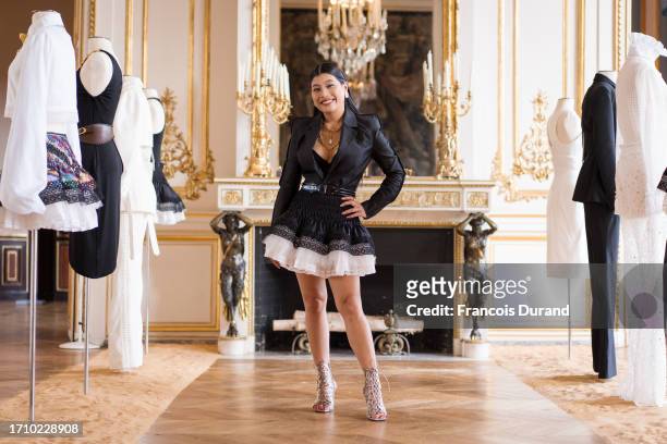 Princess Sirivannavari Nariratana attends the Sirivannavari Nariratana Womenswear Spring/Summer 2024 presentation as part of Paris Fashion Week on...