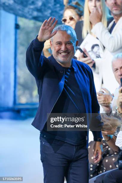 Elie Saab walks the runway during the Elie Saab Womenswear Spring/Summer 2024 show as part of Paris Fashion Week on September 30, 2023 in Paris,...