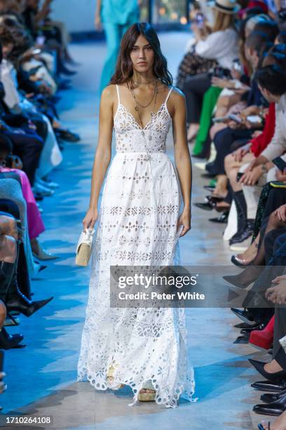 Model walks the runway during the Elie Saab Womenswear Spring/Summer 2024 show as part of Paris Fashion Week on September 30, 2023 in Paris, France.